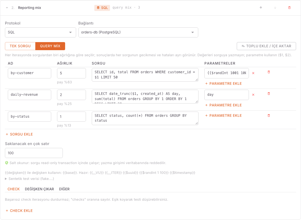 Query mix adımı